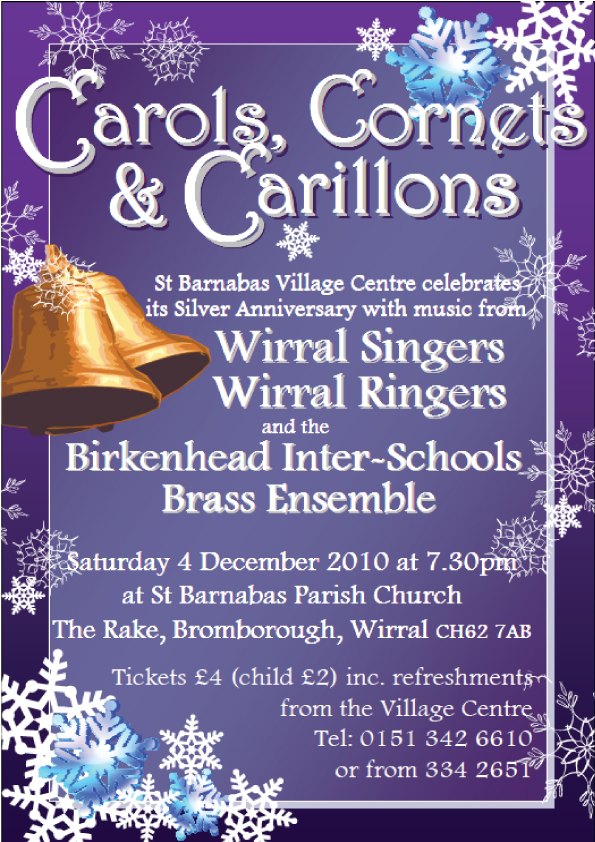 Wirral Singers Christmas poster designed by Gaynor Carr at The Smart Station