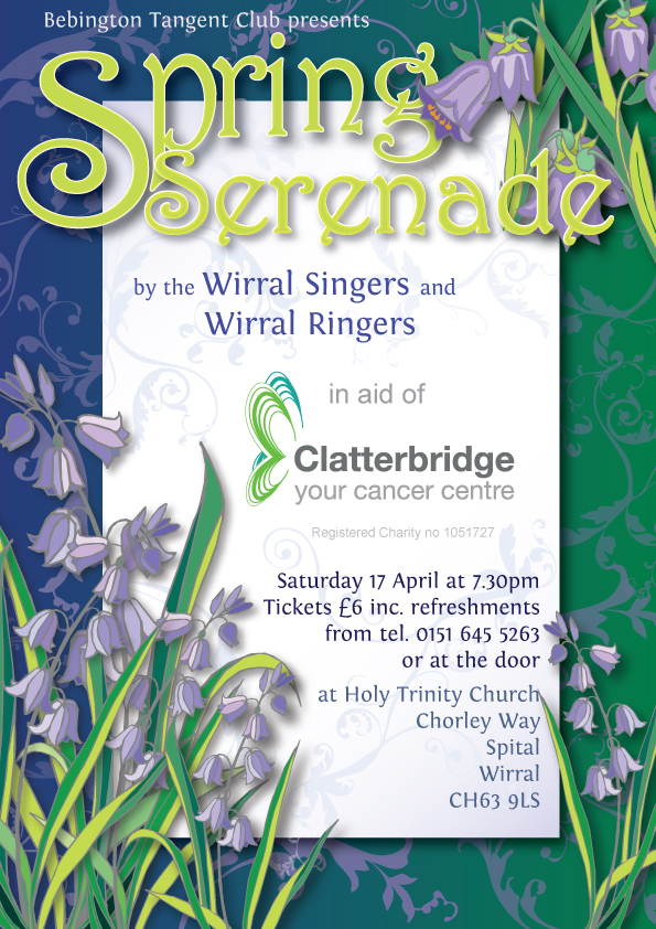 Wirral Singers Spring Serenade Poster designed by Gaynor Carr at The Smart Station